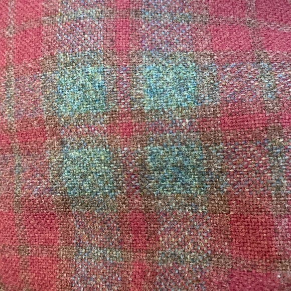 Morplan | 100% Wool Green Red Tartan Plaid Side Zip Vintage Skirt 12.5” W 30” L - Picture 4 of 16